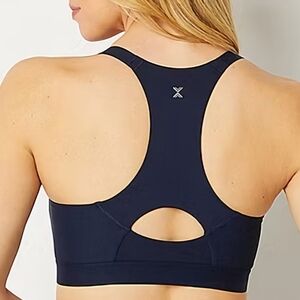 XERSION TRAIN NAVY BLUE HIGH SUPPORT RACERBACK SPORTS BRA - NWT - LARGE